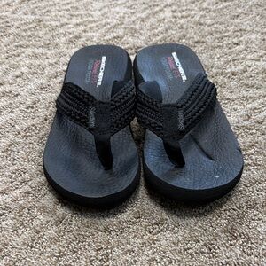 Skechers Black Woven Strap Sandals